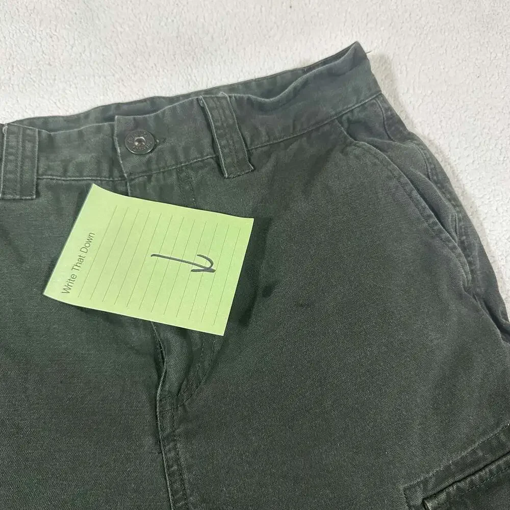 Billabong Men's Size 28 Dark Olive Green Cargo Pants Straight Leg Skate Y2K